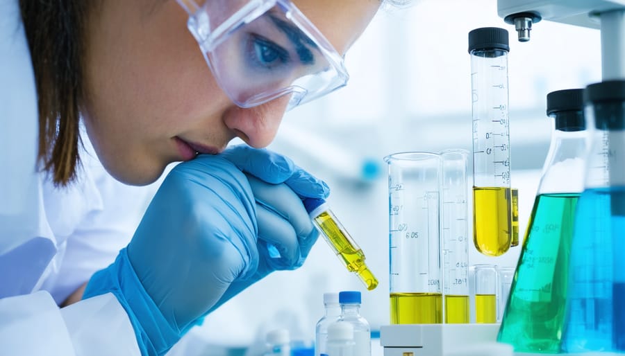 Scientific analysis of CBD oil using advanced laboratory equipment